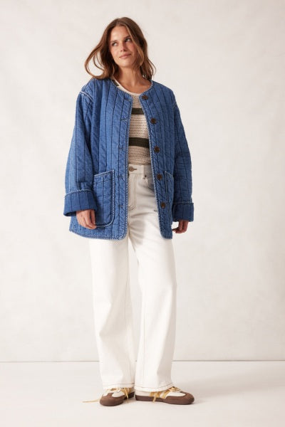 Comfy Quilted Jacket | Fresh Indigo