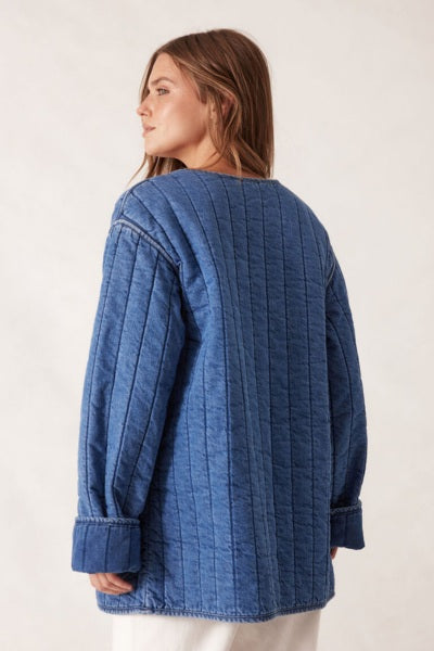 Comfy Quilted Jacket | Fresh Indigo