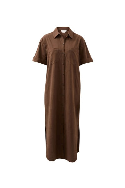 Hanna Midi Shirt Dress | Chocolate