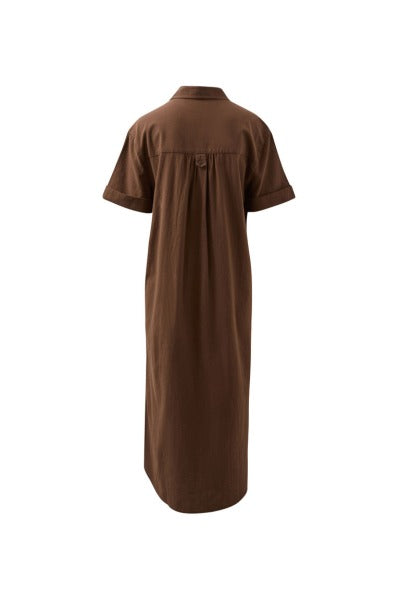 Hanna Midi Shirt Dress | Chocolate