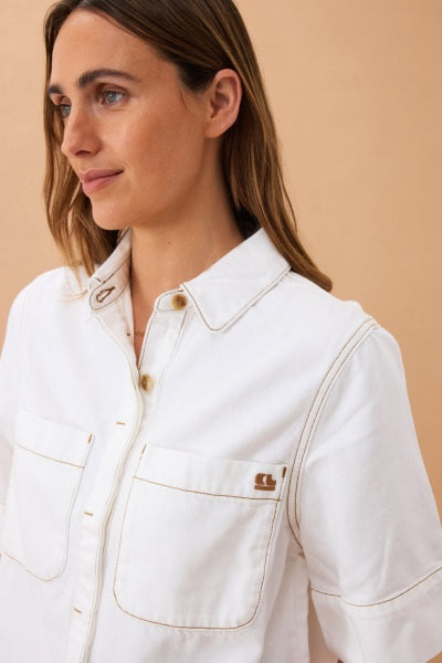 Noa Short Sleeve Shirt | French Ecru