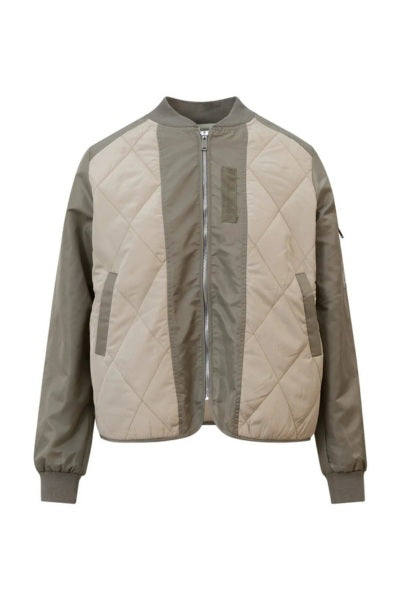 Quilted Bomber Jacket - Army Mix