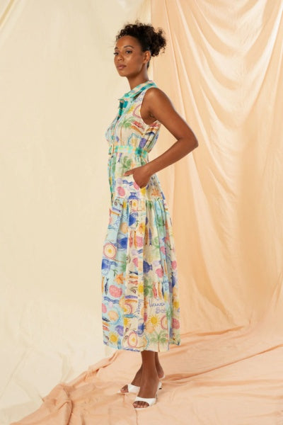 Gilda Sleeveless Maxi Shirt Dress