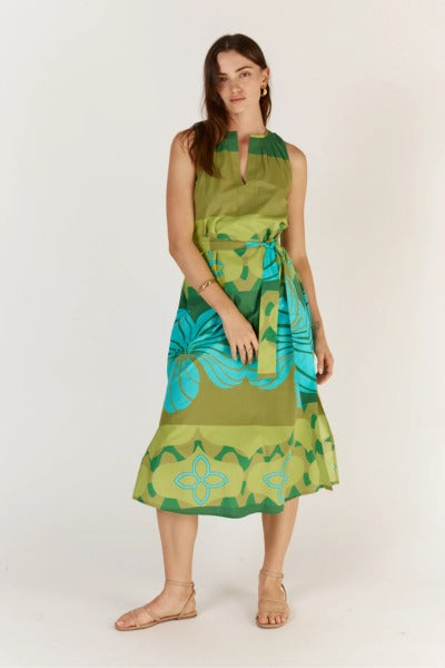 Pelota Sleeveless Dress | Green