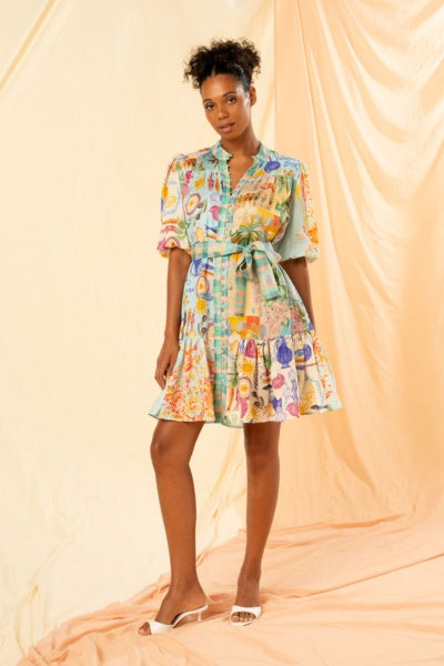 Nella Mini Shirt Dress | Multicolour