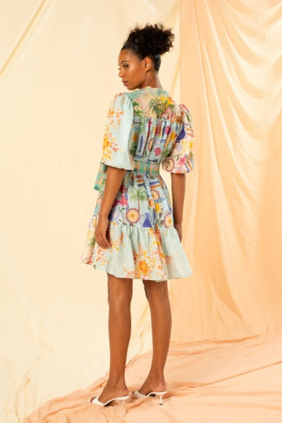 Nella Mini Shirt Dress | Multicolour