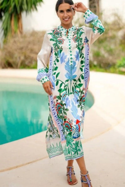 Green Garden Midi Dress