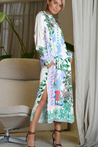 Green Garden Midi Dress
