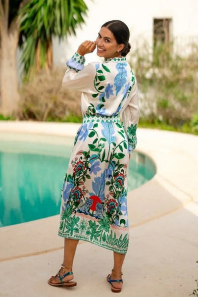 Green Garden Midi Dress