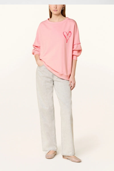 Roundneck Dusty rose top This is my happy place Sweater