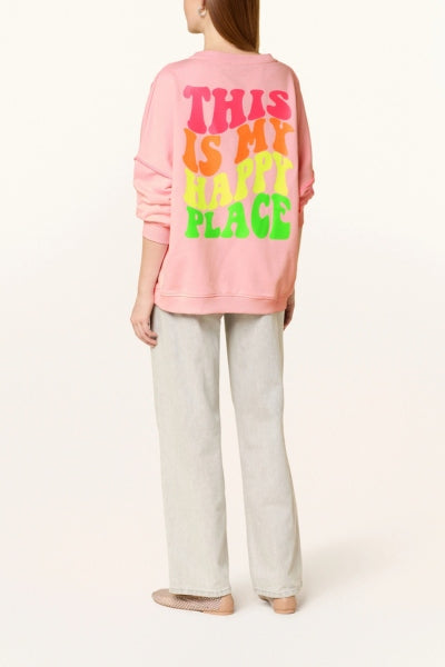 Roundneck Dusty rose top This is my happy place Sweater