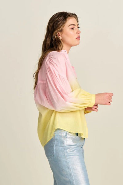 Blouse Faded Blooming Pink