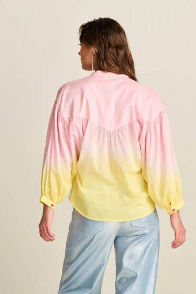 Blouse Faded Blooming Pink