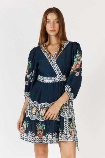 Garcia Wrap Dress | Navy