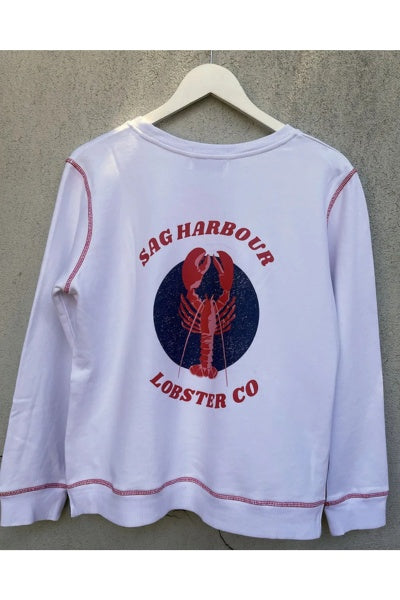 Sag Harbour Sweater | White & Red