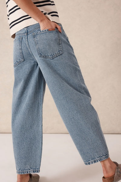 Tapered Barrel Jean | Mid Vintage Blue