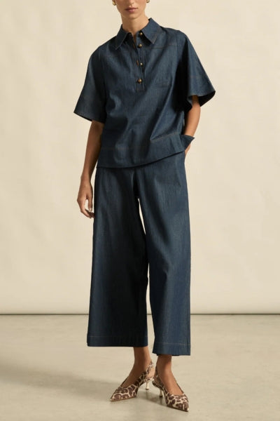 Astute Pant | Dark Chambray