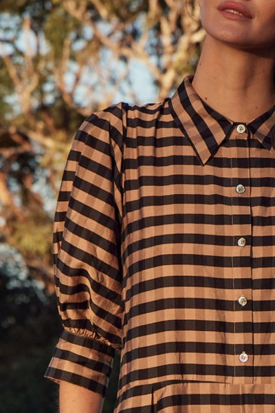 Befit Dress | Toffee Black Check