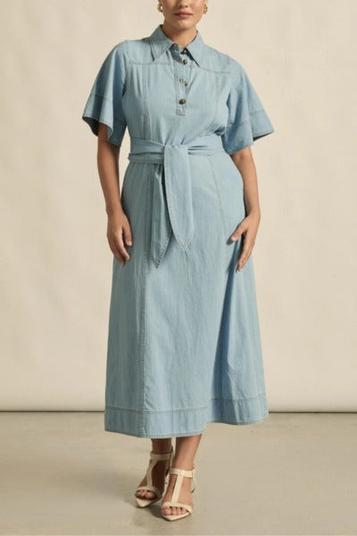 Cameo Dress | Light Chambray