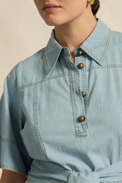 Cameo Dress | Light Chambray