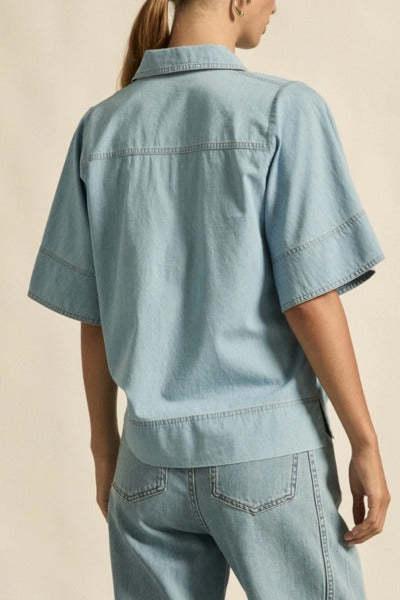 Insinuate Top | Light Chambray