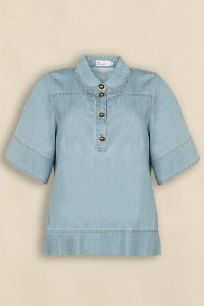 Insinuate Top | Light Chambray