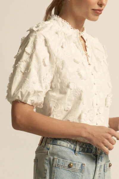 Solstice Top | Porcelain Broderie