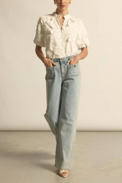 Solstice Top | Porcelain Broderie