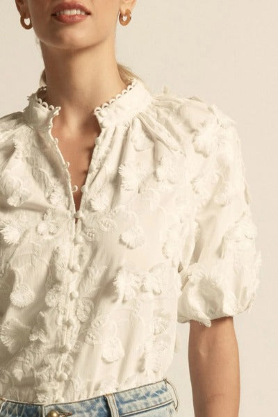 Solstice Top | Porcelain Broderie
