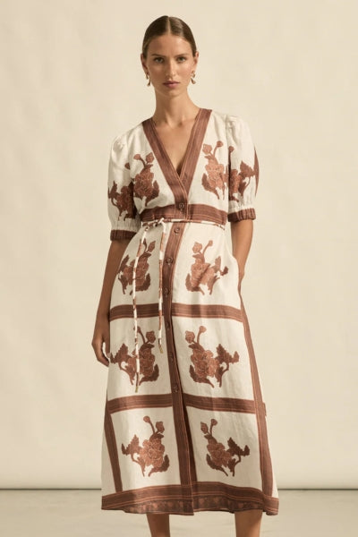 Portrait Dress | Coffee Collage