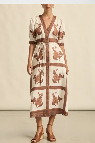 Portrait Dress | Coffee Collage