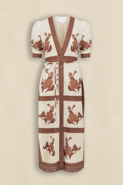 Portrait Dress | Coffee Collage