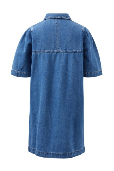 Dylan Please Sleeve Boxy Dress | Fresh Indigo