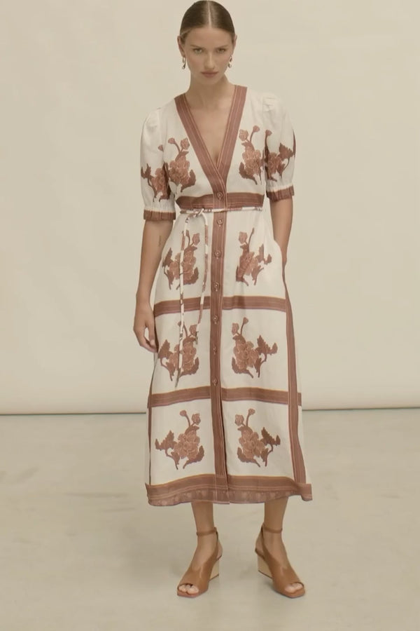 Portrait Dress | Coffee Collage
