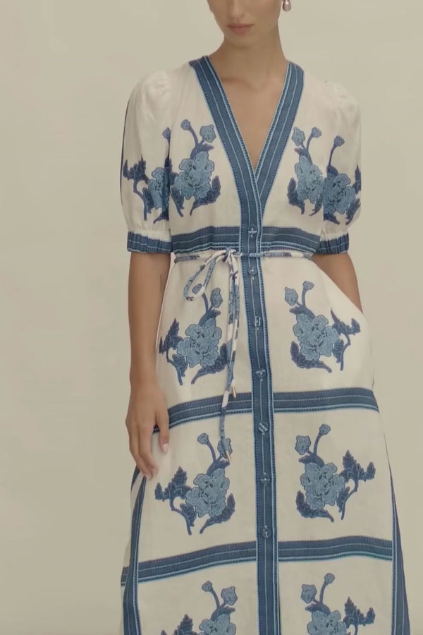 Portrait Dress | Azure Collage