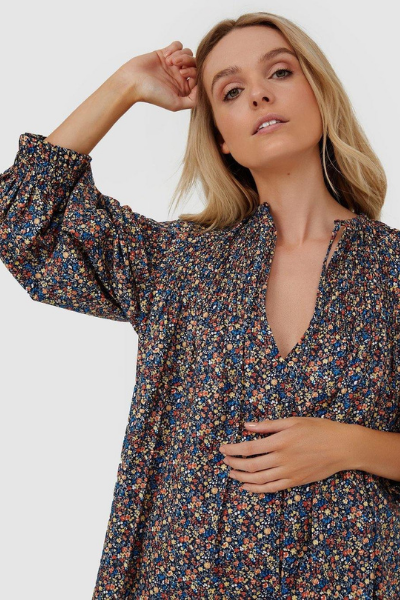 Olivia Tunic - Navy Floral