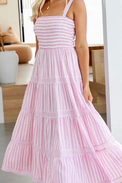 Daisy Dress – Pink Stripe