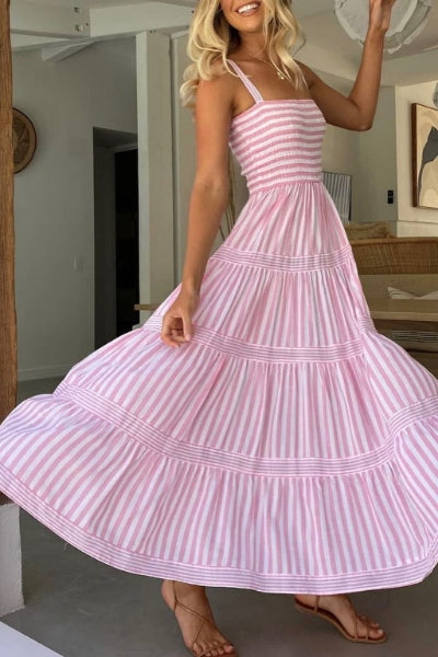 Daisy Dress – Pink Stripe